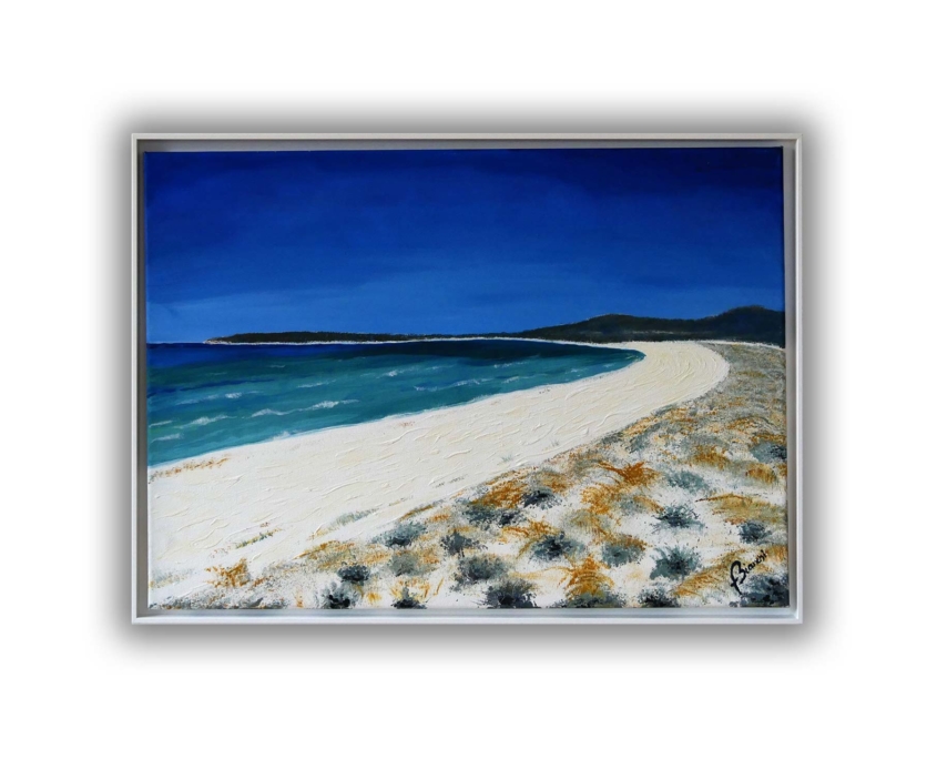Sardinien Gemälde Strand von Portopino, Südsardinien