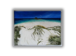 Sardinien Acryl-Gemälde Su Giudeu-Strand an der Südostküste