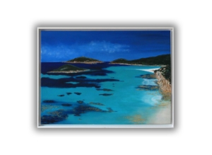 Sardinien Acryl-Gemälde Strand von Tuerredda Südküste