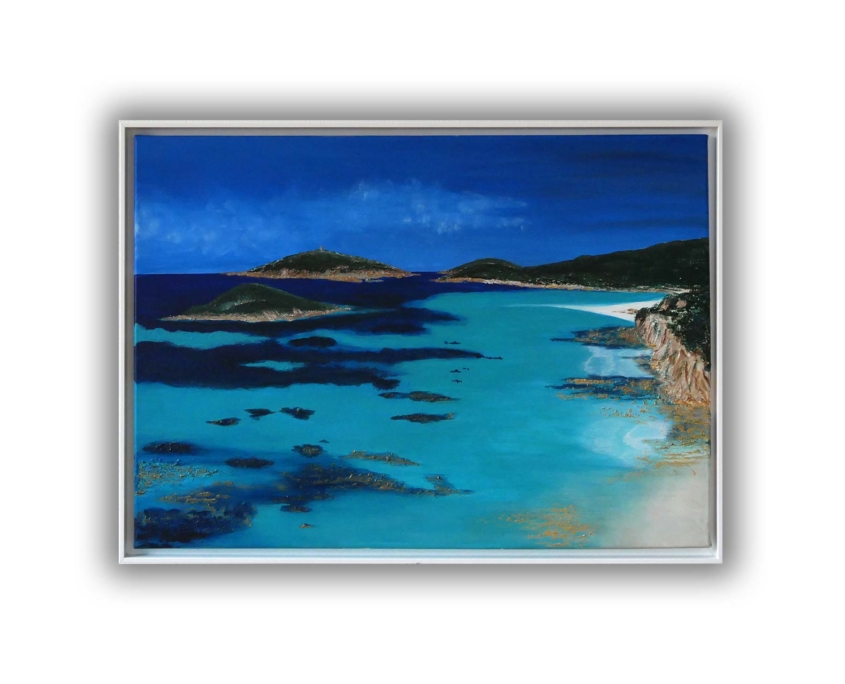 Sardinien Acryl-Gemälde Strand von Tuerredda Südküste